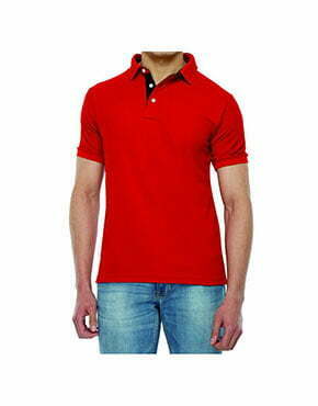 Collared T-shirts with Tipping - Red