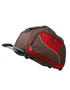 Duffel Bag - red with brown MDL7