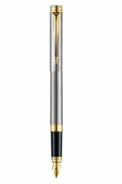 Parker FOLI STAINLESS STEEL FOUNTAIN PEN WITH STAINLESS STEEL AND GOLD TRIM