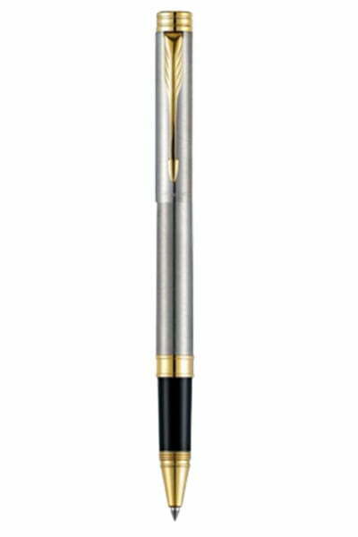 Parker FOLI STANDARD ROLLER BALL PEN WITH STAINLESS STEEL AND GOLD TRIM